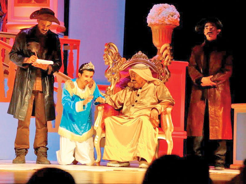 الشيخلي مع سعد الفرج في مسرحية «فانتازيا»