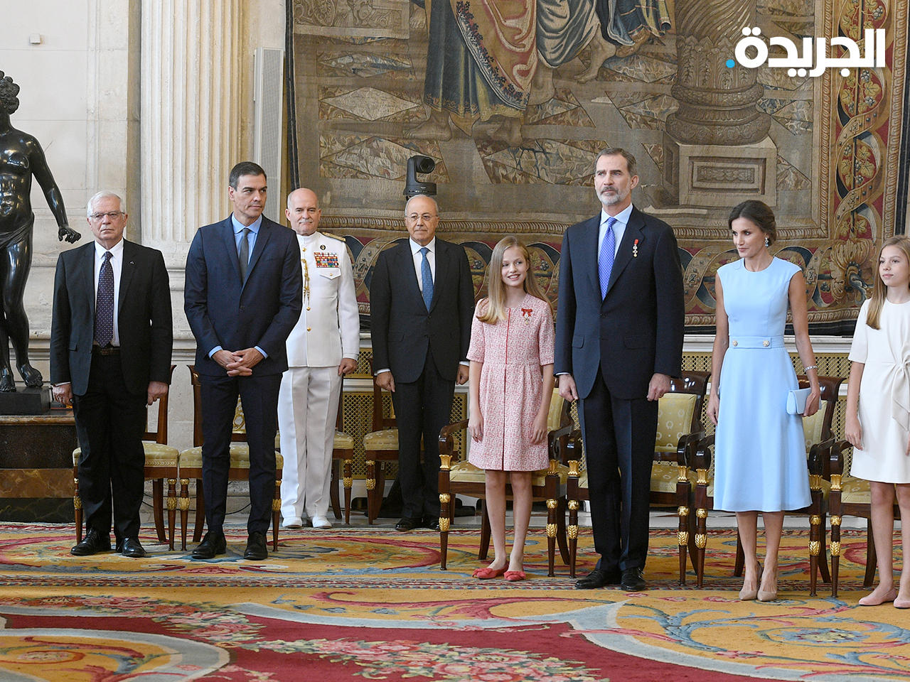 بيدرو سانشيز مع الأسرة الملكية