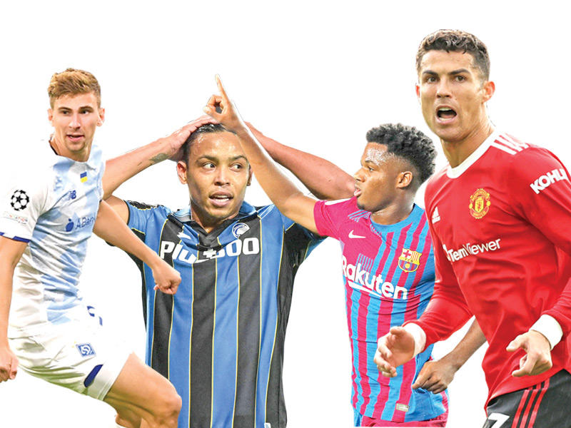 رونالدو نجم مانشستر يونايتد - فاتي نجم برشلونة - مورييل نجم أتالانتا - زابارني نجم دينامو كييف