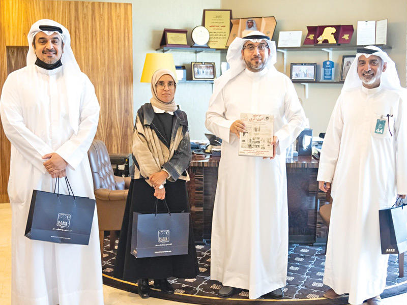 النائب أسامة الشاهين مستقبلاً المسباح والعبدالجليل والرفاعي