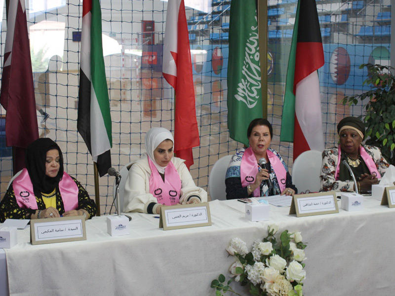 الشاهين والعتيبي خلال المؤتمر الصحافي على هامش المهرجان الرياضي