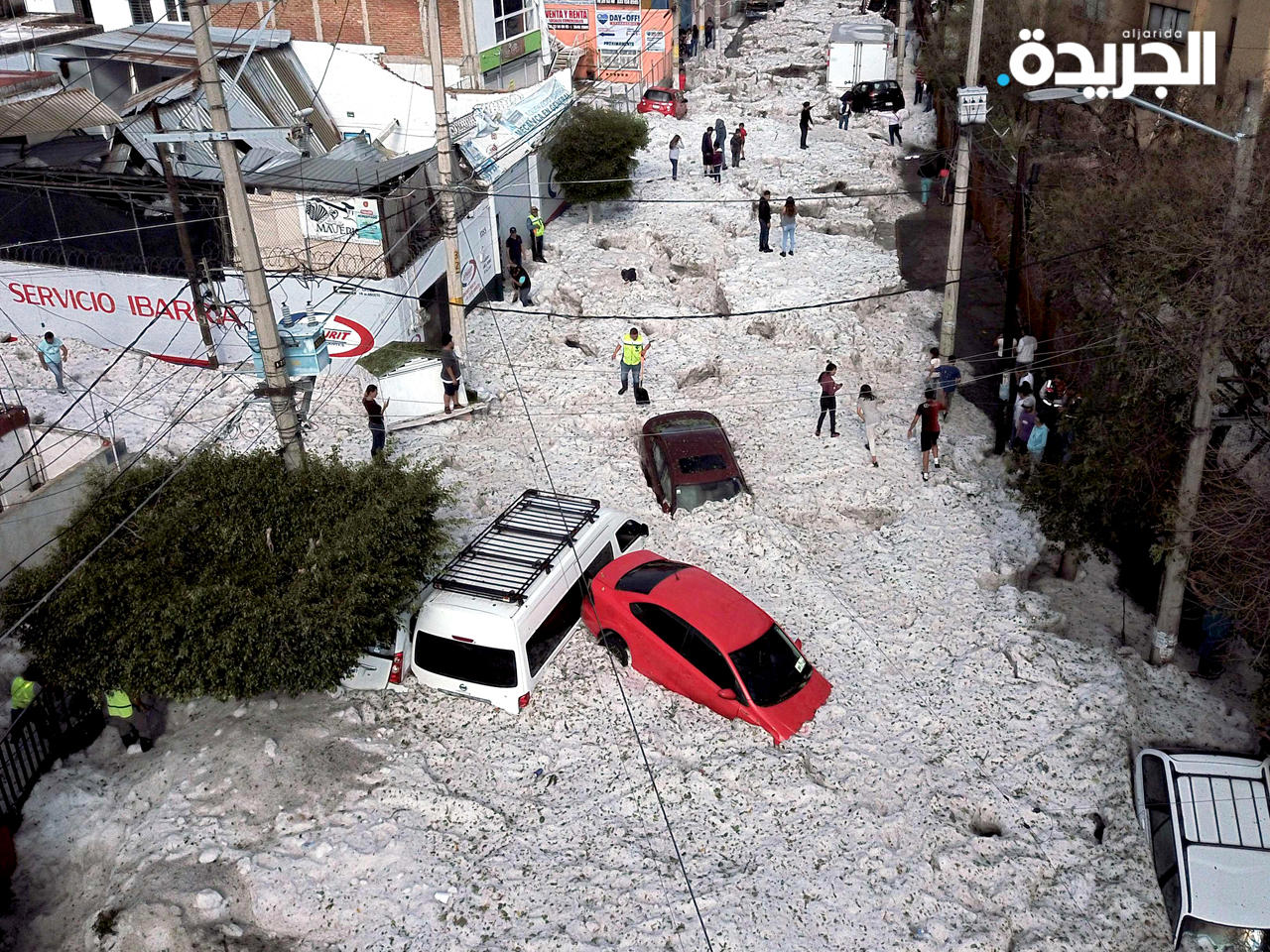 عاصفة أعقبها تساقط ثلوج كثيفة على المكسيك