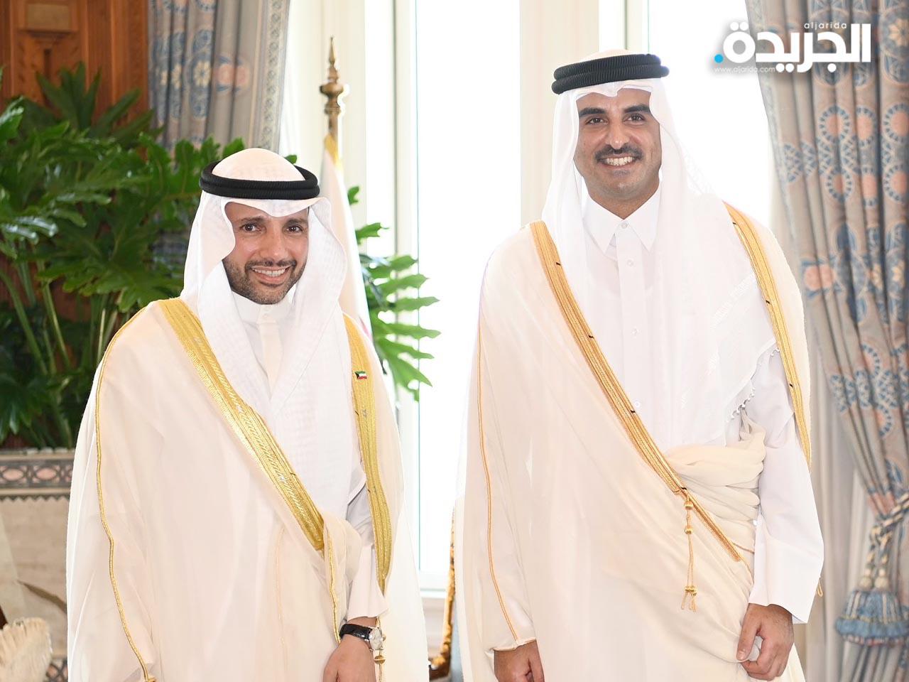 أمير قطر يستقبل مرزوق الغانم