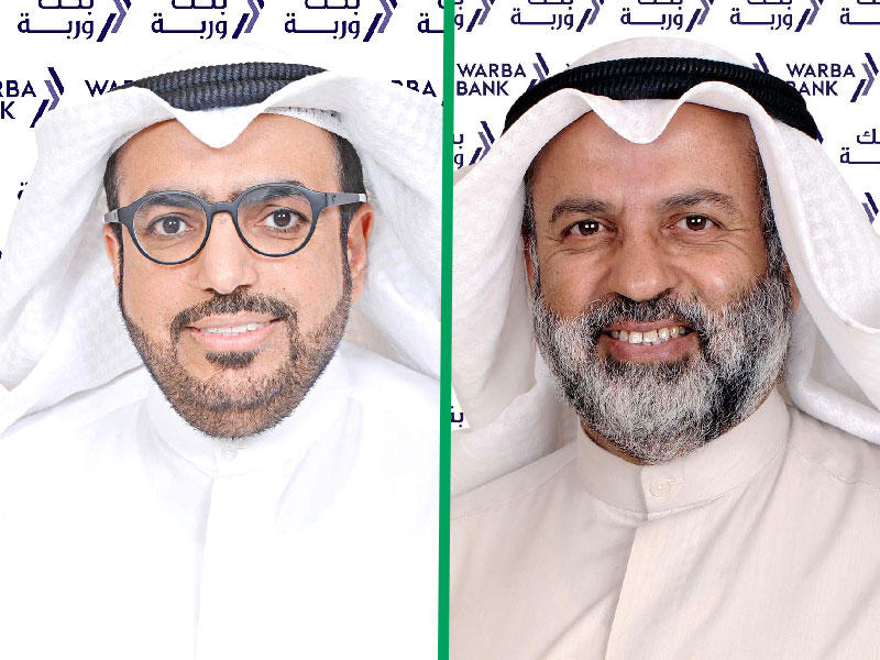 رئيس مجلس الإدارة في بنك وربة عبدالوهاب الحوطي - الرئيس التنفيذي في بنك وربة شاهين الغانم 