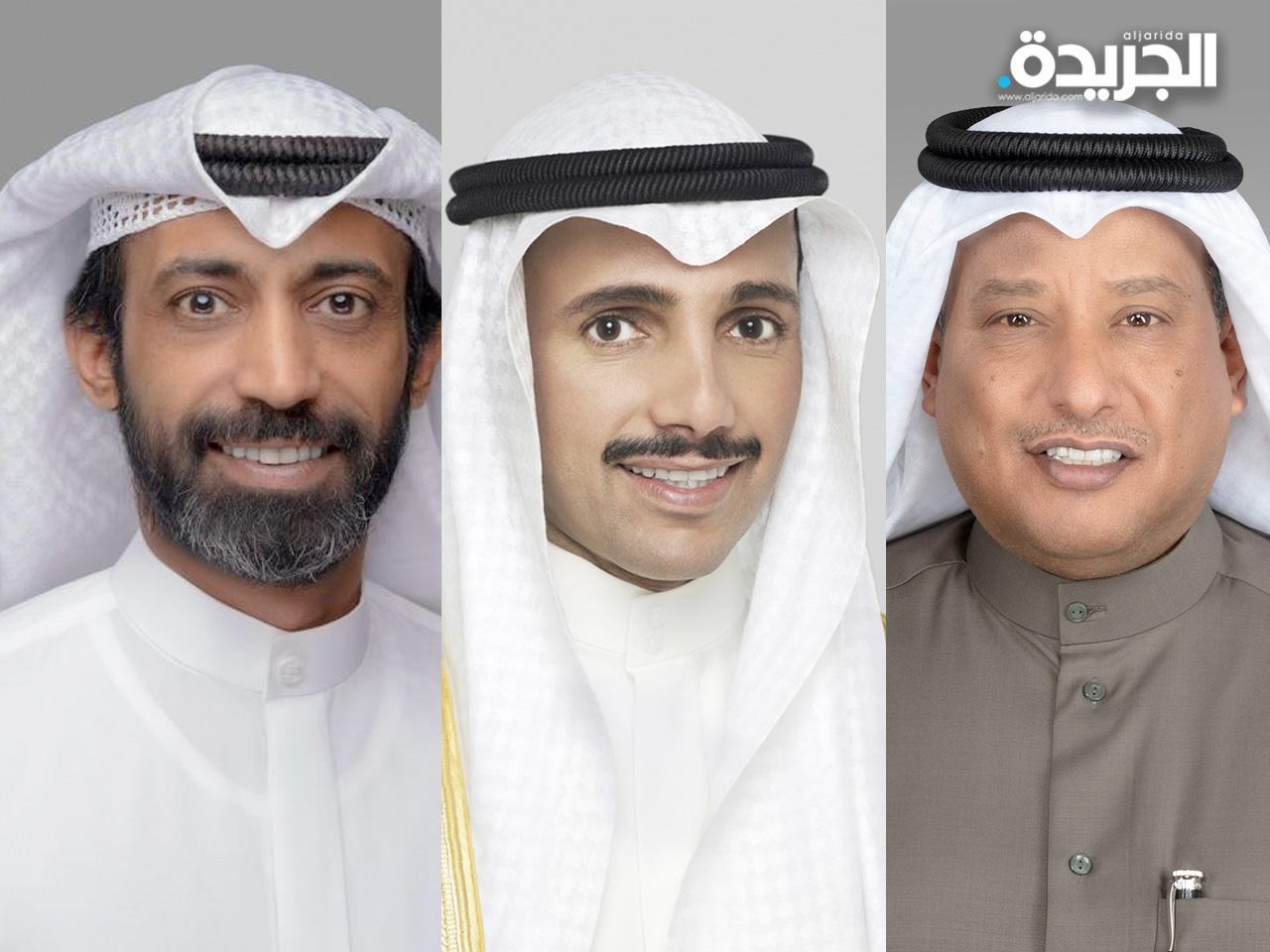أمين صندوق الشعبة البرلمانية سلمان الحليلة، رئيس مجلس الأمة مرزوق الغانم ووكيل الشعبة عبيد الوسمي
