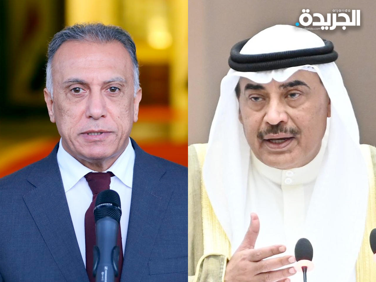 سمو الشيخ صباح الخالد ورئيس مجلس الوزراء العراقي مصطفى الكاظمي