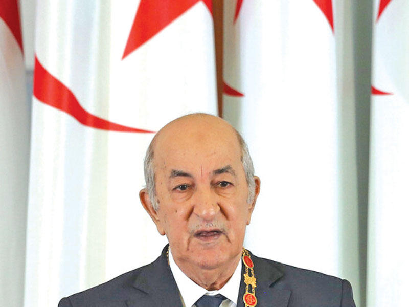 رئيس الجزائر عبدالمجيد تبون 