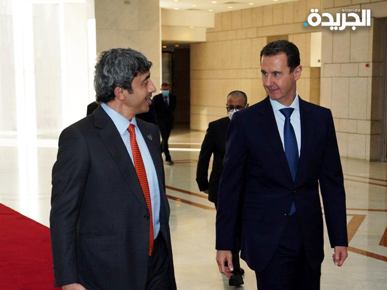 الرئيس السوري بشار الأسد يستقبل وزير خارجية الإمارات عبدالله بن زايد آل نهيان