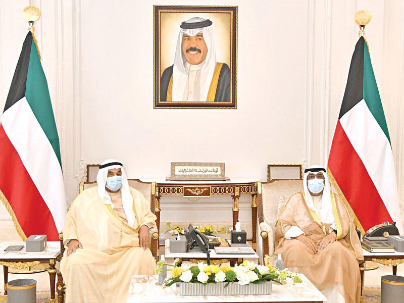 ولي العهد مستقبلاً ناصر المحمد أمس