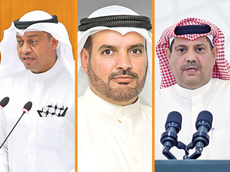 النائب فرز الديحاني - النائب حمدان العازمي -  النائب د. حمد المطر