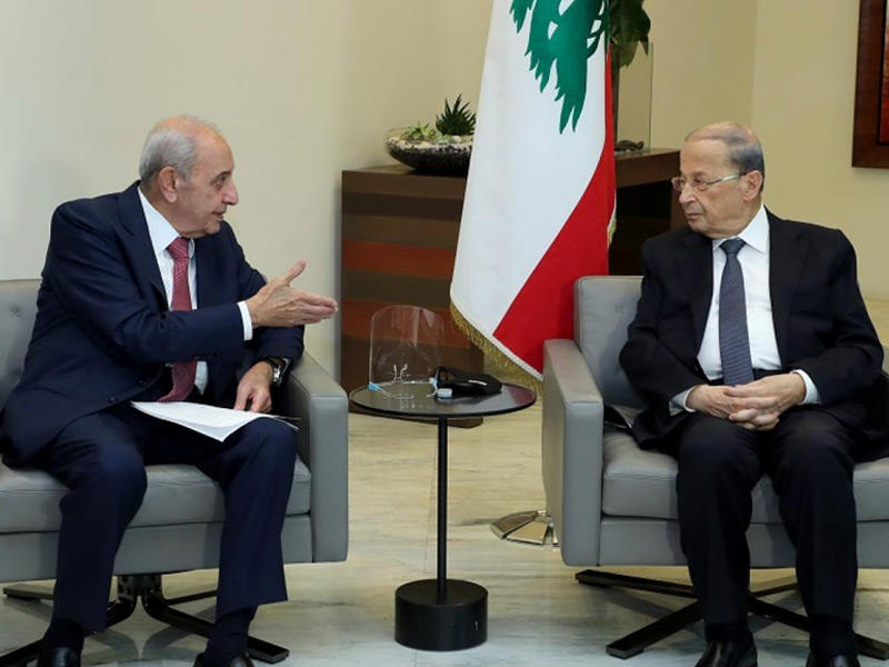 لقاء سابق يجمع رئيس الجمهورية ميشال عون ورئيس مجلس النواب نبيه بري 