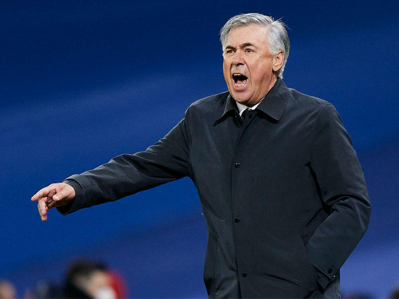 المدرب الإيطالي كارلو أنشيلوتي المدير الفني لنادي ريال مدريد لكرة القدم 