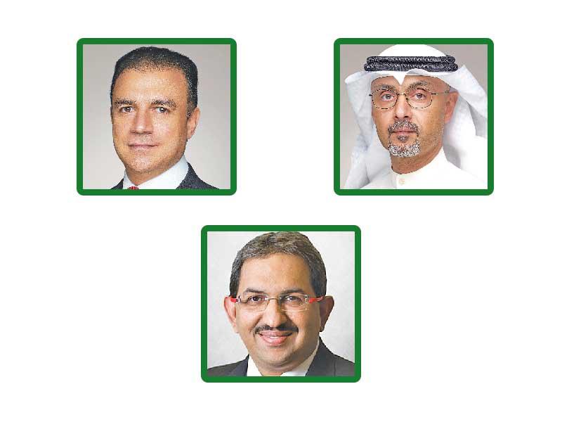 الرئيس التنفيذي للخدمات المصرفية للشركات في بنك بوبيان عبدالسلام الصالح - الرئيس التنفيذي لشركة iGTB مانيش ماكان  - المدير العام لمجموعة الخدمات المصرفية للشركات في بنك بوبيان أشرف سويلم