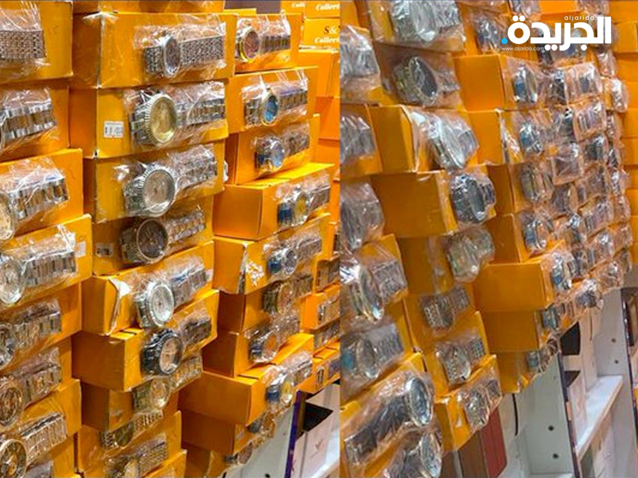 «التجارة» تضبط محل يقوم ببيع ساعات مقلدة