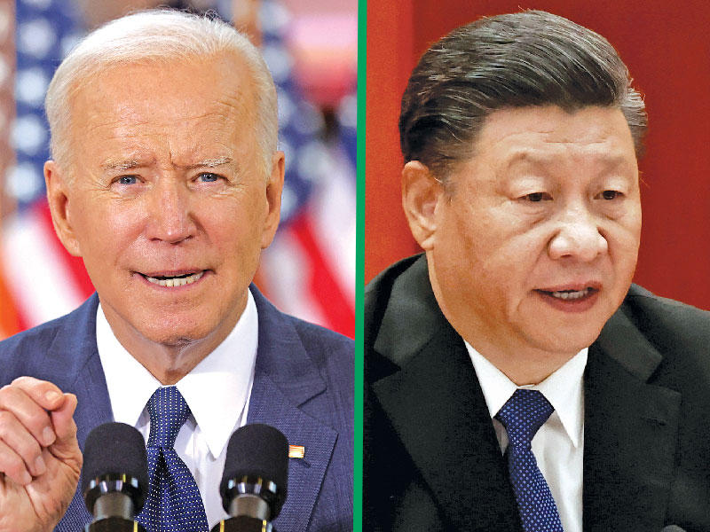 الرئيس الصيني شي جينبينغ  - الرئيس الأميركي جو بايدن 