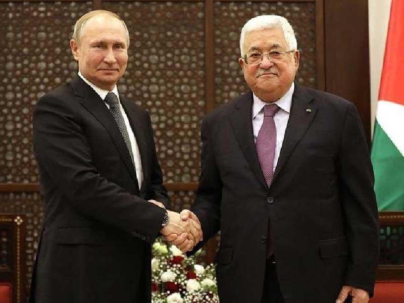 الرئيس الفلسطيني، محمود عباس ونظيره فلاديمير بوتين