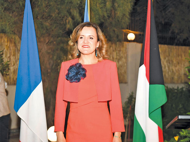 السفيرة الفرنسية خلال المناسبة