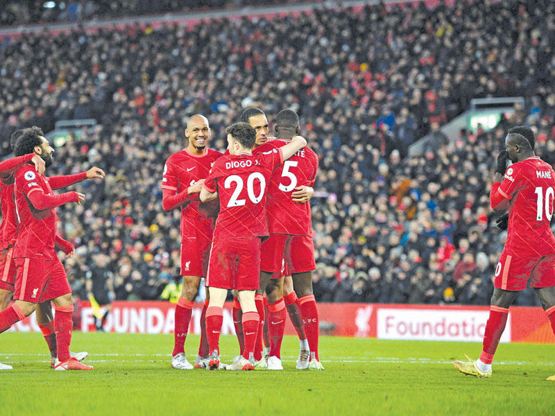 لاعبو ليفربول خلال مباراة سابقة