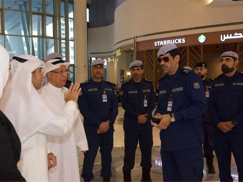 قوة الإطفاء العام تتفقد مبنى برج العاصمة