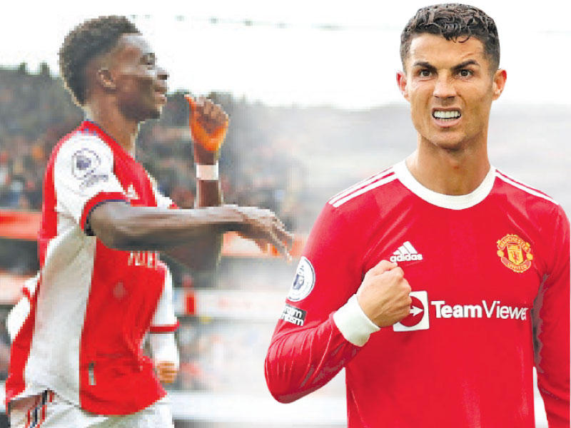 رونالدو نجم مانشستر يونايتد -  باكايوكو ساكا نجم أرسنال