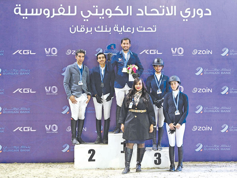 علي جاسم الخرافي على منصة التتويج