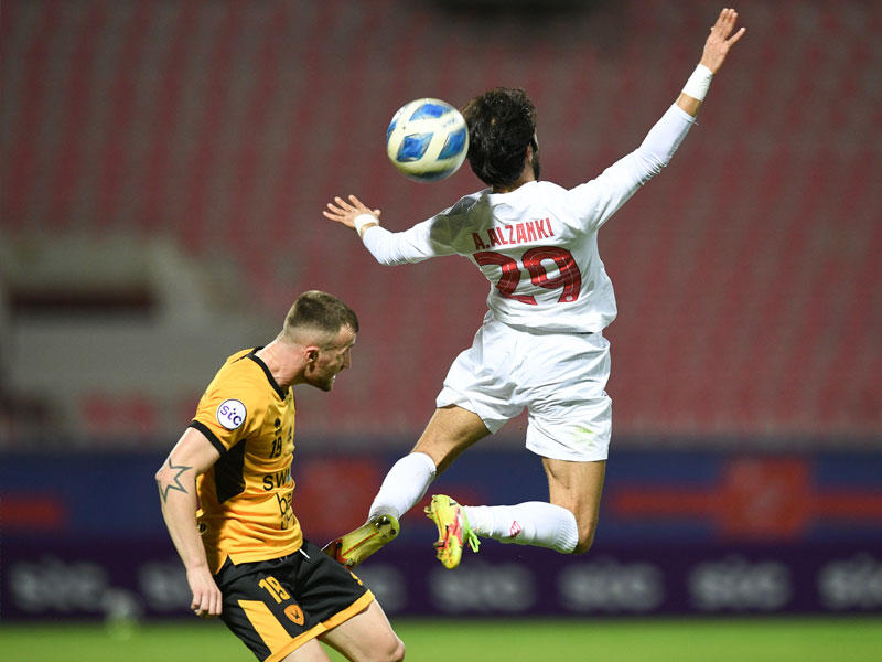 أحمد الزنكي في جانب من المباراة