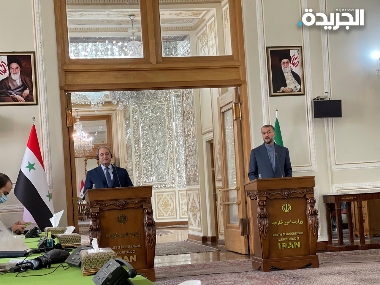 المؤتمر الصحفي لوزيري خارجية إيران وسورية