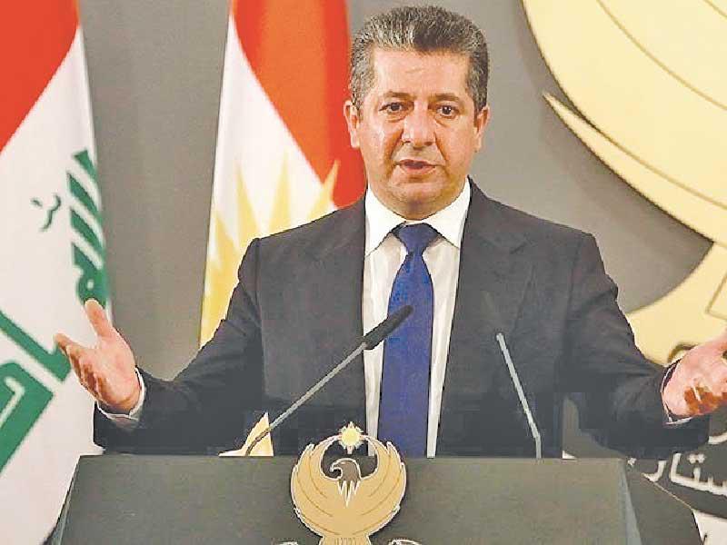 رئيس حكومة إقليم كردستان في شمال العراق، مسرور بارزاني