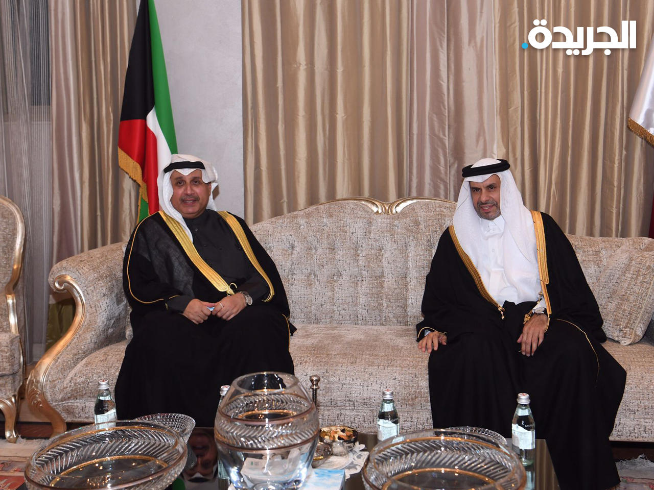 الشيخ حمد الجابر العلي مع السفير القطري