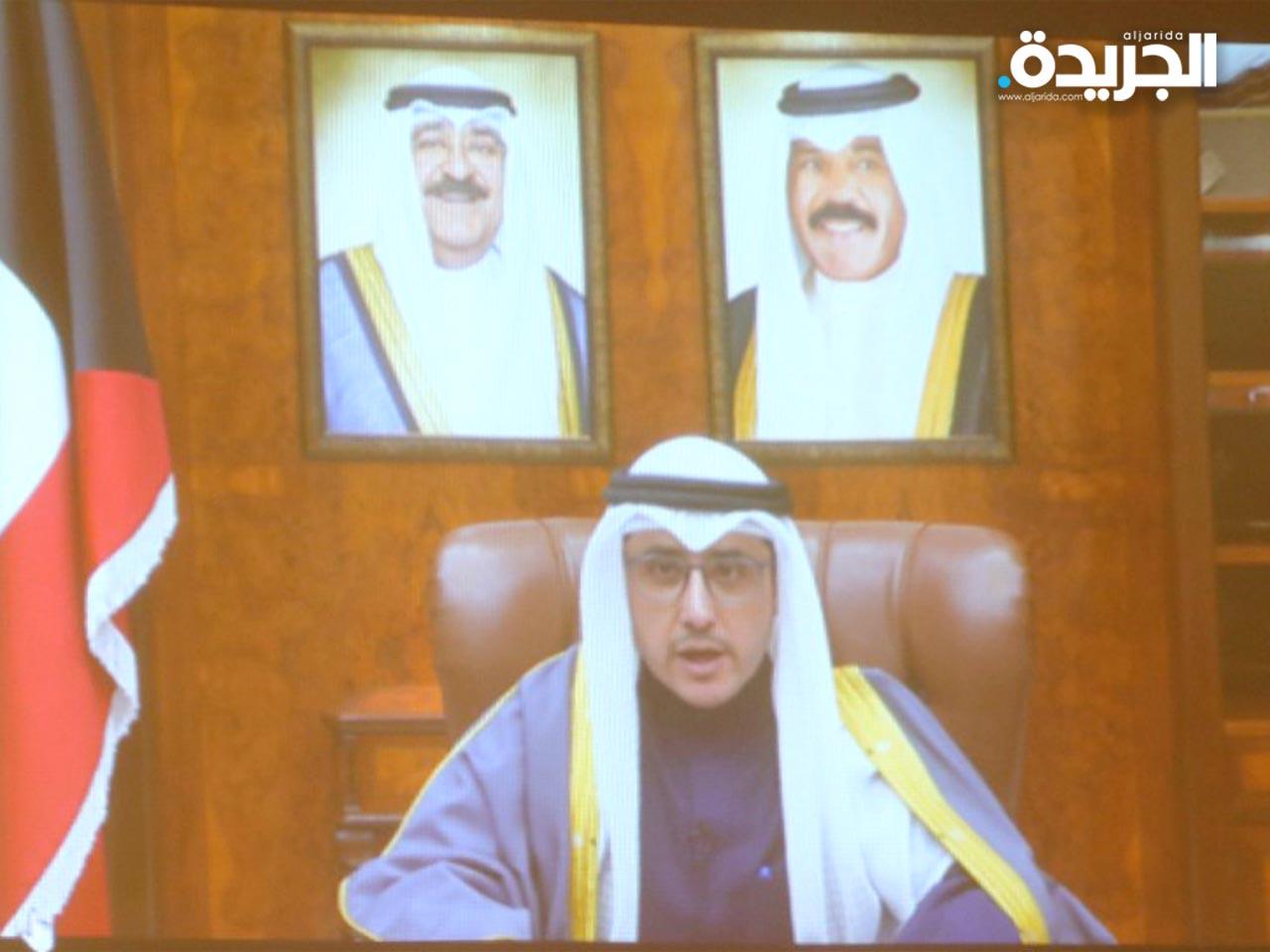 الناصر متحدثاً عبر الفيديو