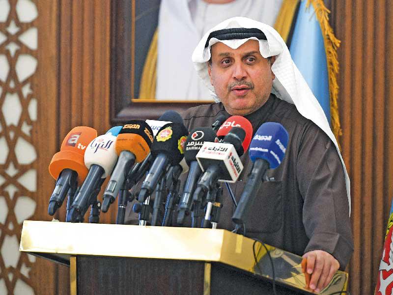 الجابر متحدثاً خلال المؤتمر الصحافي أمس (تصوير نوفل إبراهيم)