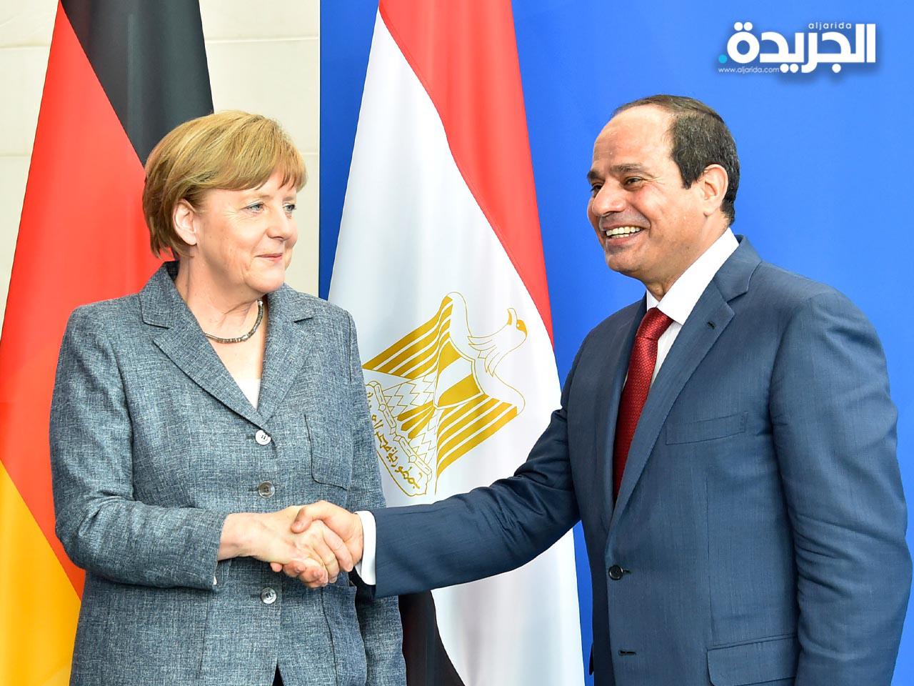 الرئيس المصري السيسي مع ميركل