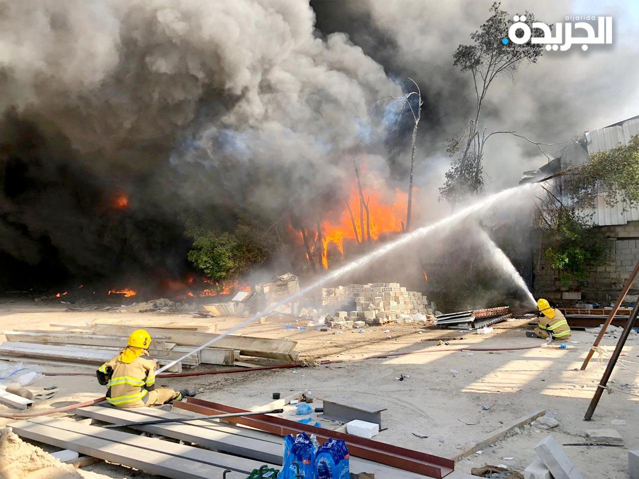 جانب من الحريق