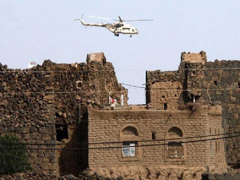 جانب من القصف الحوثي