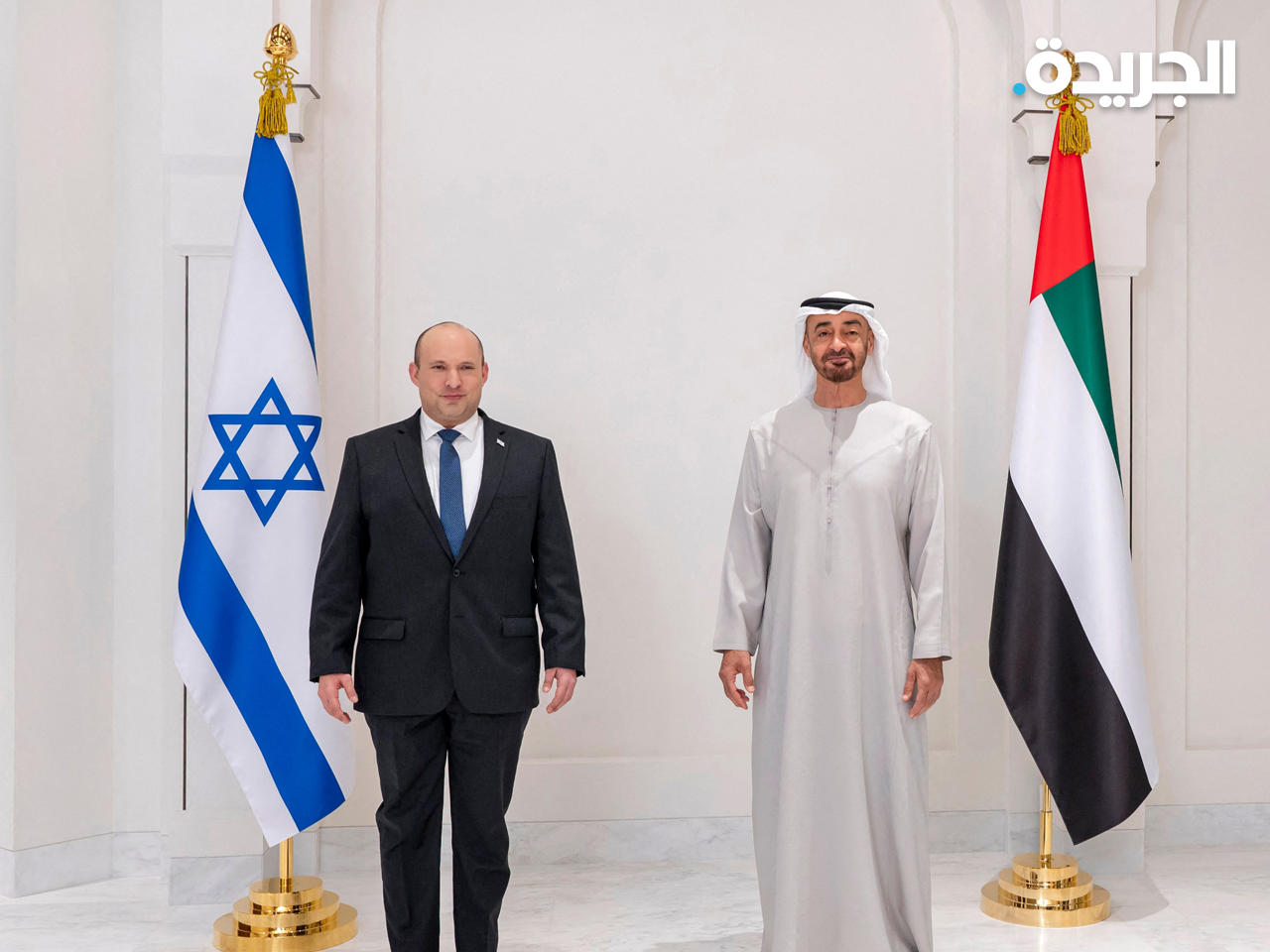 ولي عهد أبوظبي الشيخ محمد بن زايد مع رئيس وزراء اسرائيل