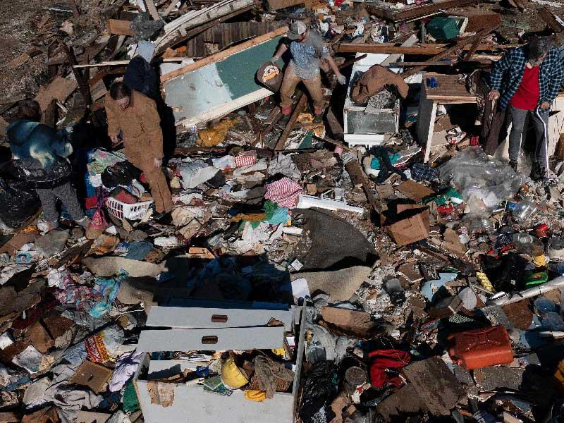  المنطقة المنكوبة في ولاية كنتاكي الأميركية