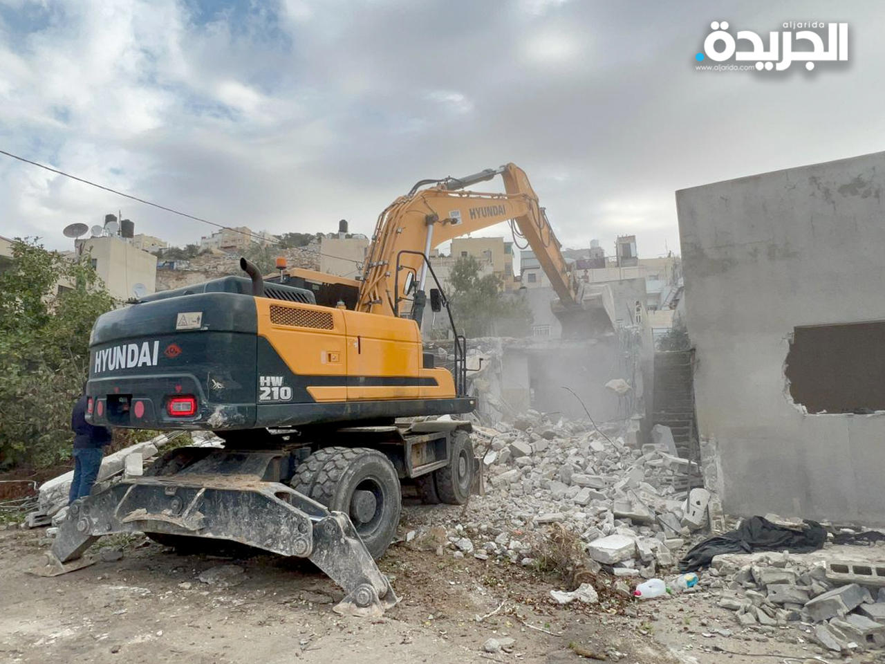 جانب من عملية الهدم