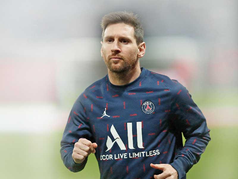 النجم الأرجنتيني ليونيل ميسي لاعب باريس سان جرمان 