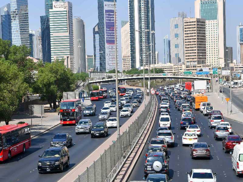 الازدحام المروري في مدينة الكويت - صورة ارشيفية