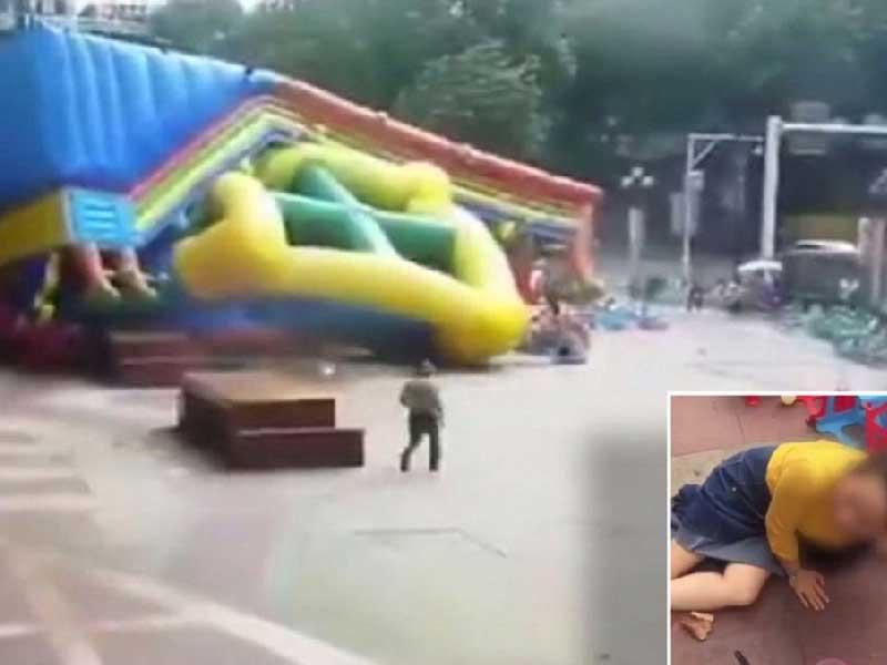 مجسم منفوخ بالهواء يقتل 4 تلاميذ