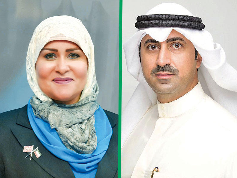  وكيل وزارة النفط، الشيخ الدكتور نمر المالك -  مديرة العلاقات العامة والإعلام في «النفط» الشيخة تماضر الخالد