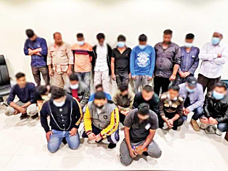 المضبوطون خلال الحملة 