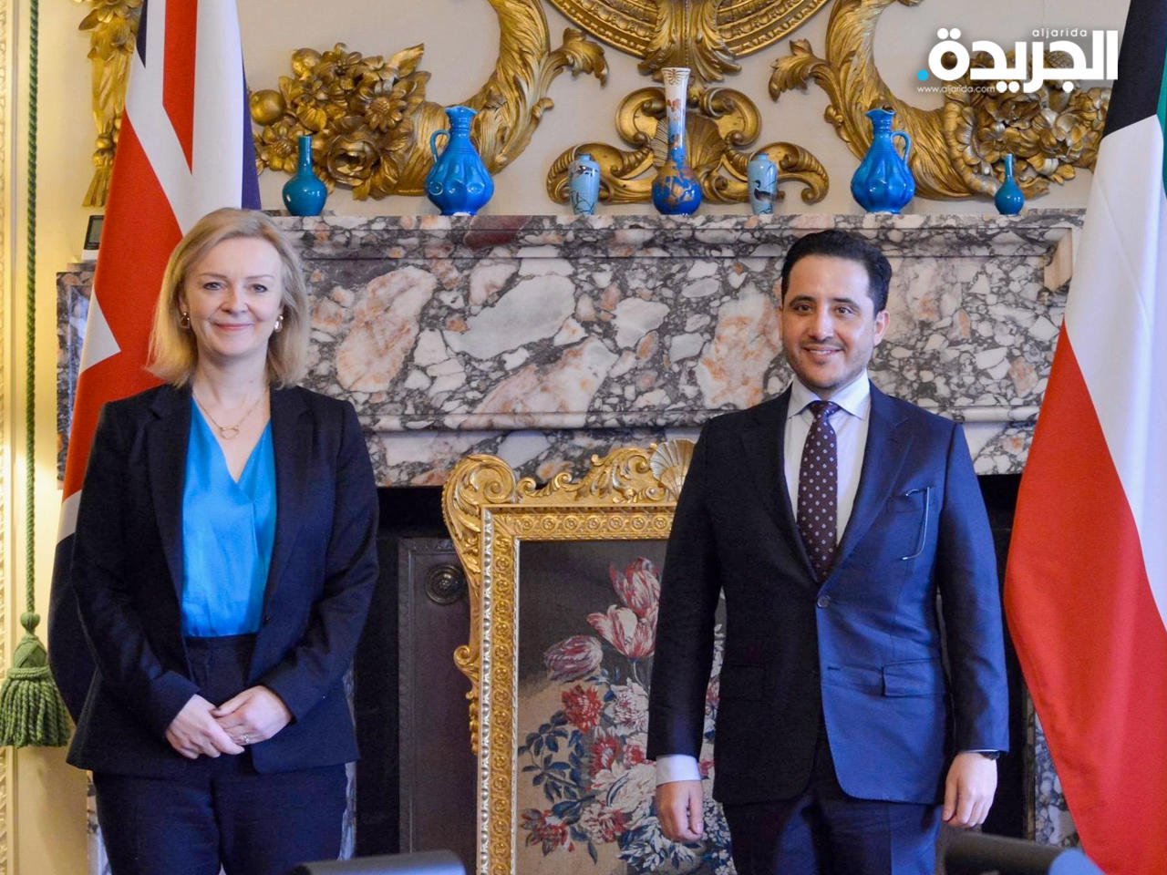 الناصر مع وزيرة الخارجية البريطانية