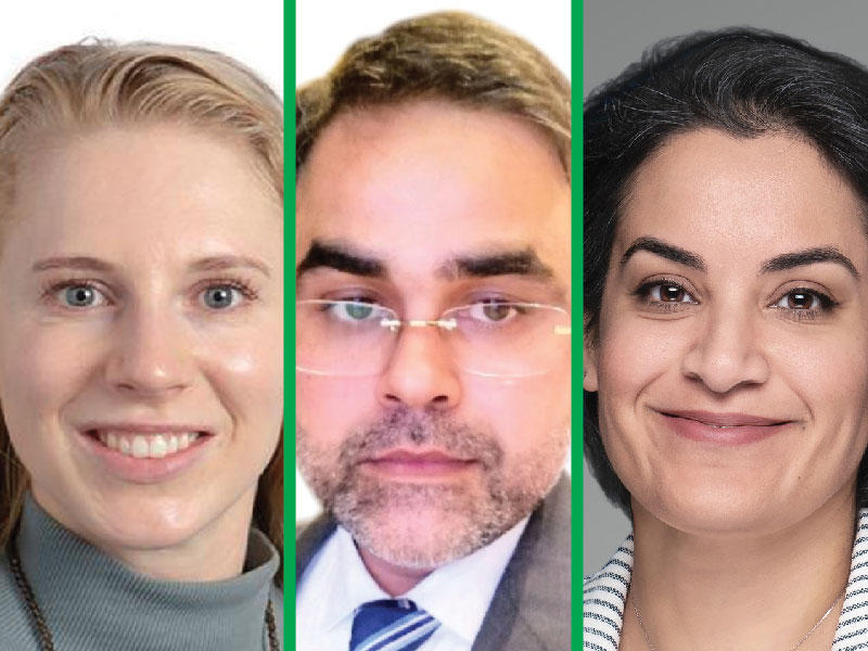 رئيسة قطاع الأسواق في البورصة  نورة العبدالكريم -  شريك «إرنست آند يونغ» وقائد خدمات التغير المناخي والاستدامة ياسر أحمد - رئيس شبكة «مبادئ الاستثمار المسؤول» للمملكة المتحدة وأيرلندا والشرق الأوسط إيلين سولورينك