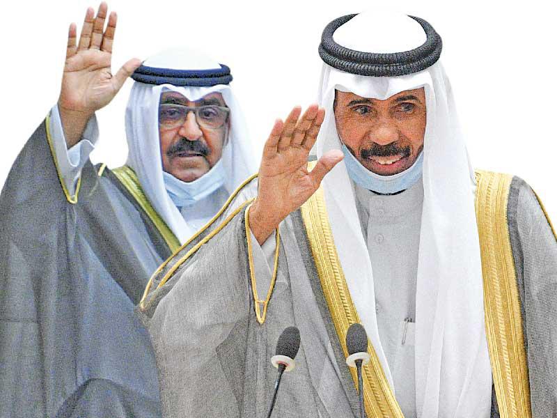 سمو أمير البلاد الشيخ نواف الأحمد - سمو ولي العهد الشيخ مشعل الأحمد