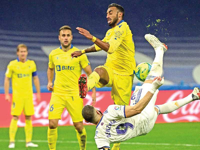 جانب من مباراة قادش وريال مدريد