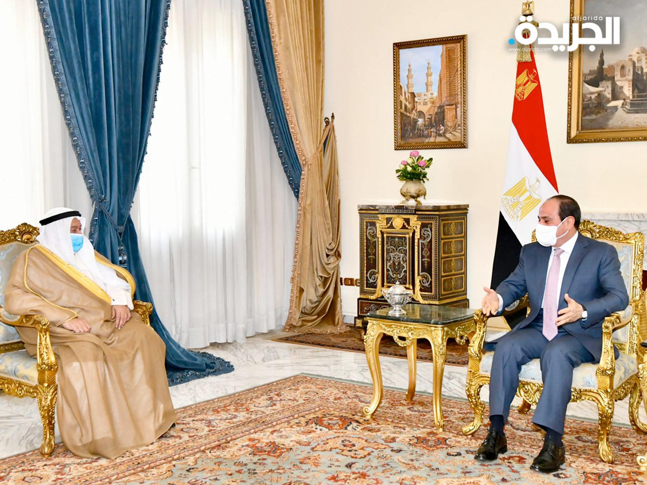 السيسي ملتقياً السفير الكويتي