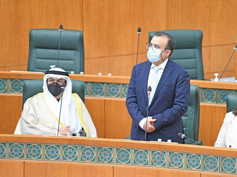 السعيد خلال أدائه القسم في جلسة مجلس الأمة الثلاثاء الماضي
