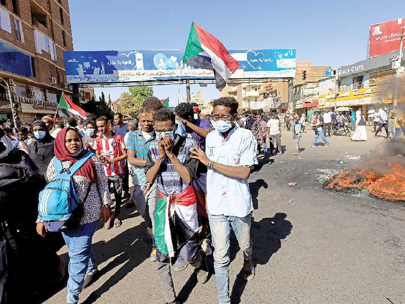 جانب من مظاهرات السودان