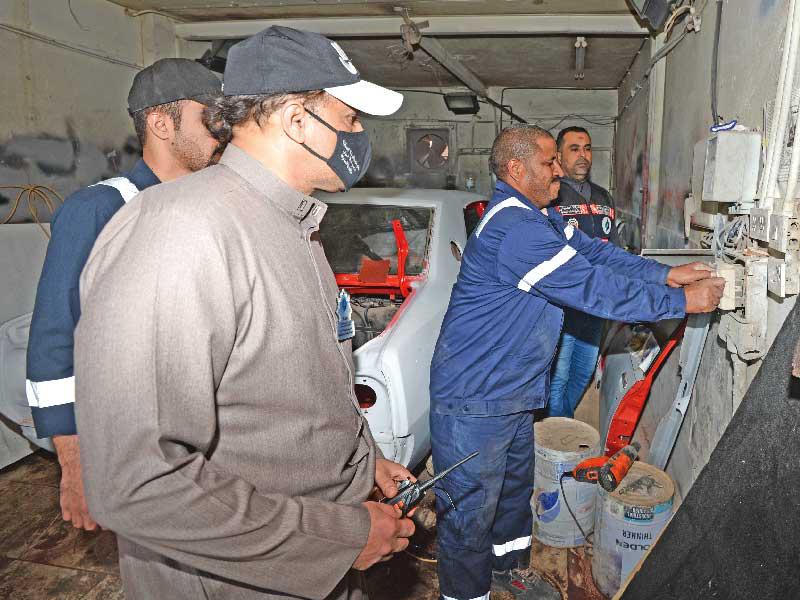 جانب من حملات ضبط مخالفات الكهرباءn